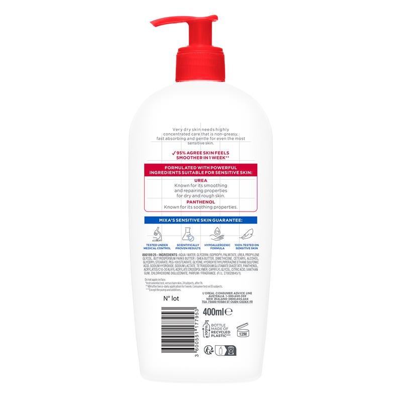 Mixa 尿素Cica深层修护身体乳 400ml