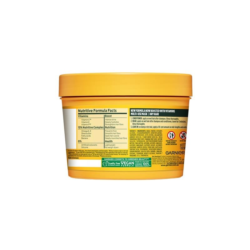 Garnier Fructis 卡尼尔水果鲜养香蕉三合一滋养发膜(干性发质)390ml