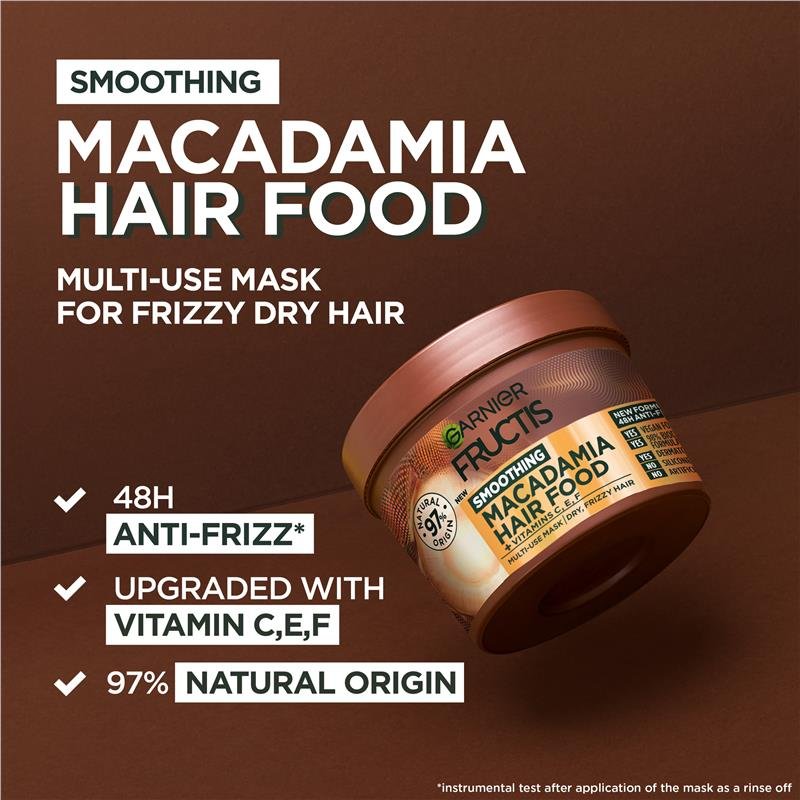 Garnier Fructis 卡尼尔水果鲜养澳洲坚果柔顺三合一发膜(干枯毛躁发质)390ml
