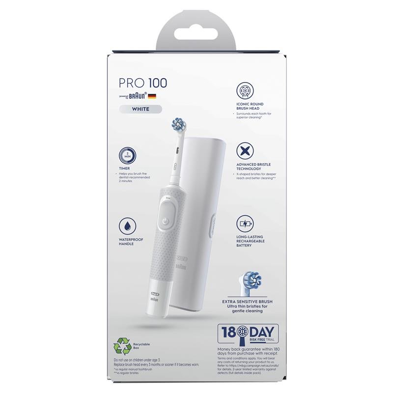 Oral-B Pro 100 护龈电动牙刷 白色