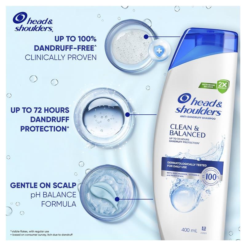 Head & Shoulders 海飞丝 净爽平衡去屑洗发水 400ml