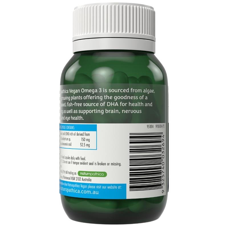Naturopathica 纯素藻油Omega-3(DHA) 60粒