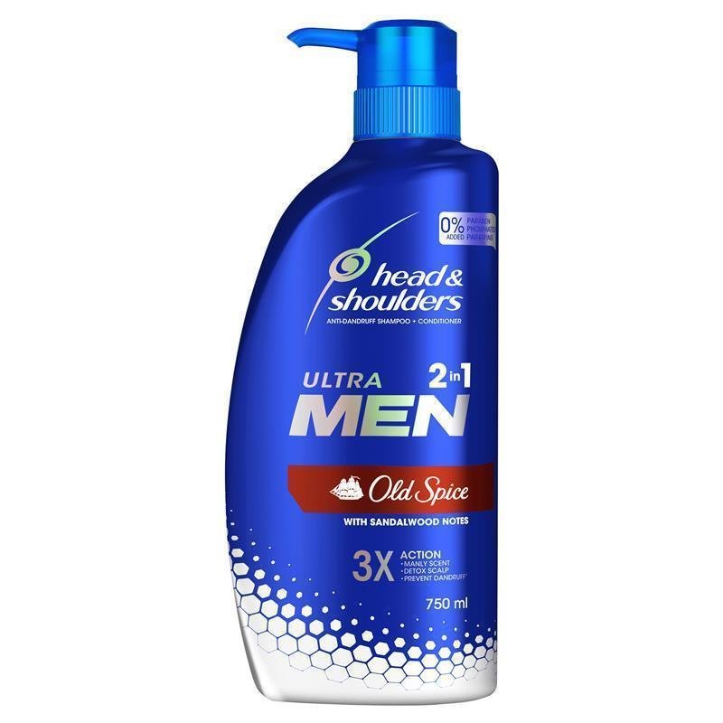 Head & Shoulders 海飞丝 男士Old Spice二合一去屑洗护(洗发+护发) 750ml