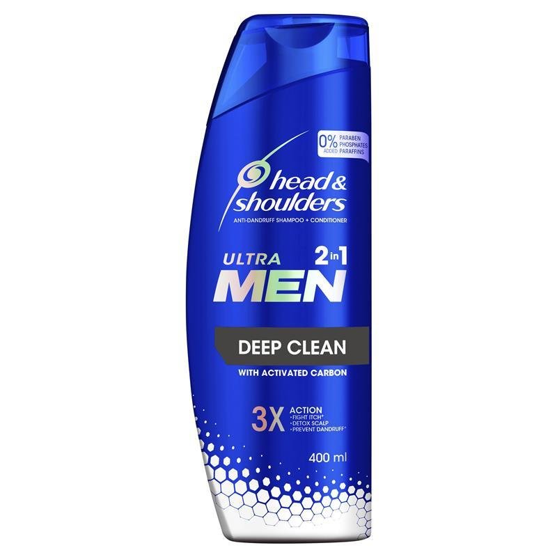 Head & Shoulders 海飞丝 男士深层清洁二合一去屑洗护(洗发+护发) 400ml