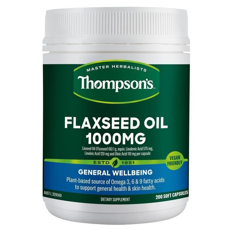 Thompson's 汤普森 亚麻籽油 1000mg 200粒(素食胶囊)