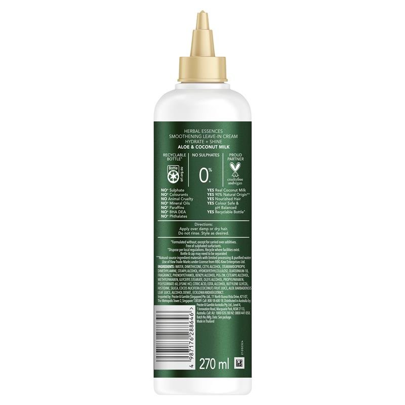 Herbal Essences 草本精华 Bio Renew 椰奶芦荟柔顺免洗护发乳 270ml
