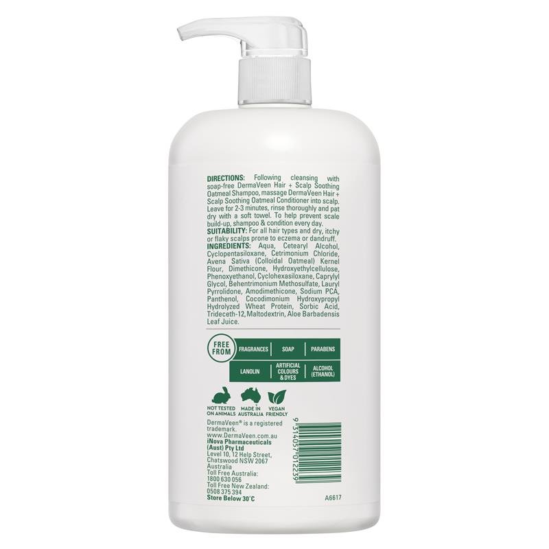 DermaVeen 燕麦舒缓护发素 干性敏感头皮 1L
