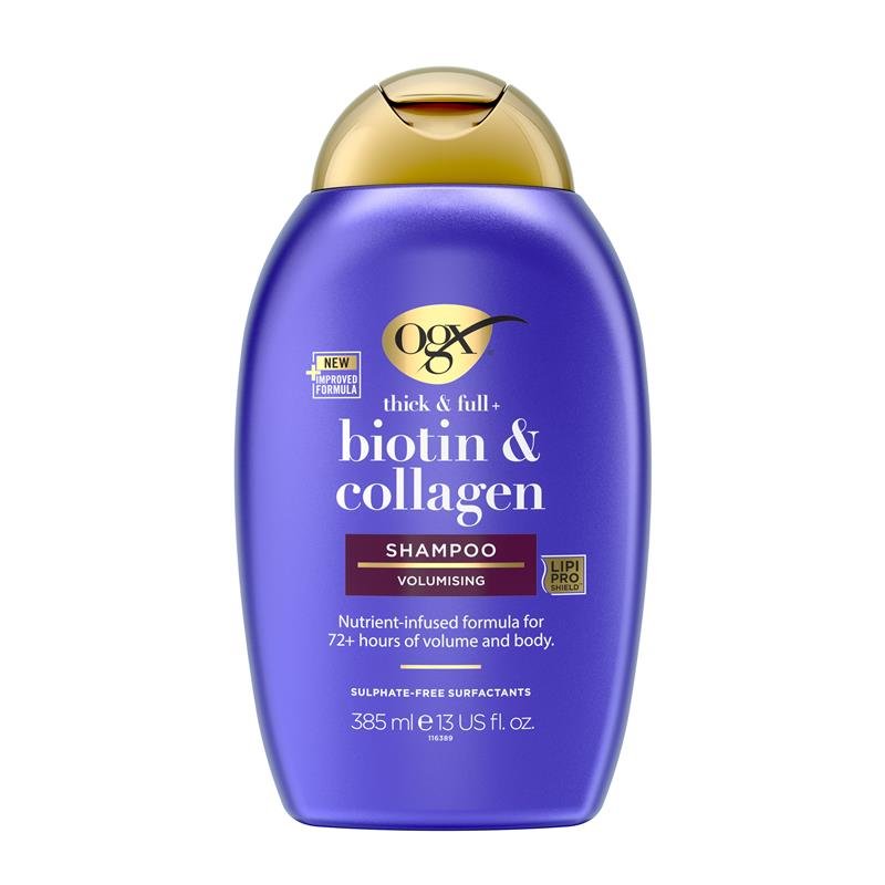 OGX 生物素胶原丰盈洗发水 细软发质 385ml