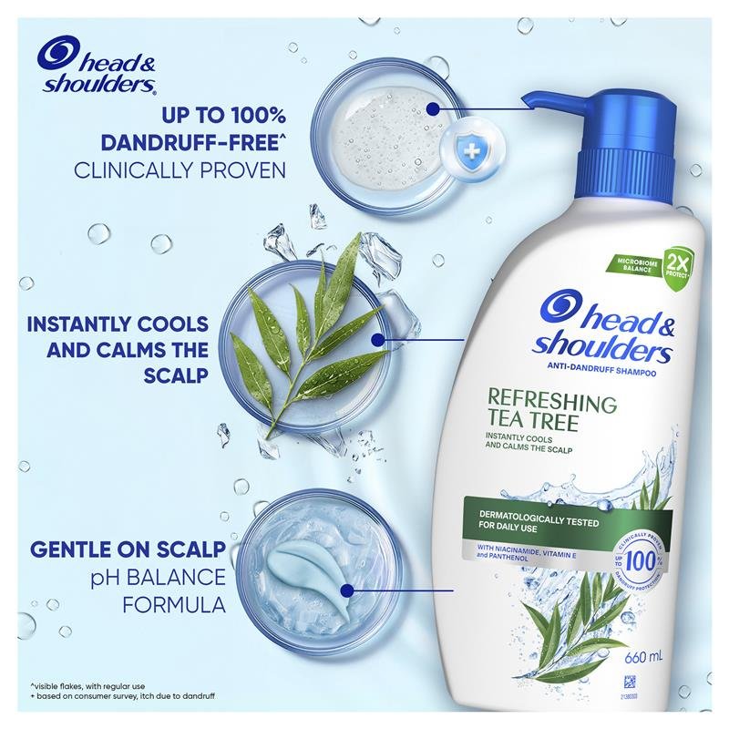 Head & Shoulders 海飞丝 茶树清爽洗发水 600ml