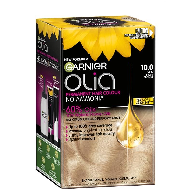 Garnier 卡尼尔 Olia 油润染发膏 10.0 极浅金 无氨