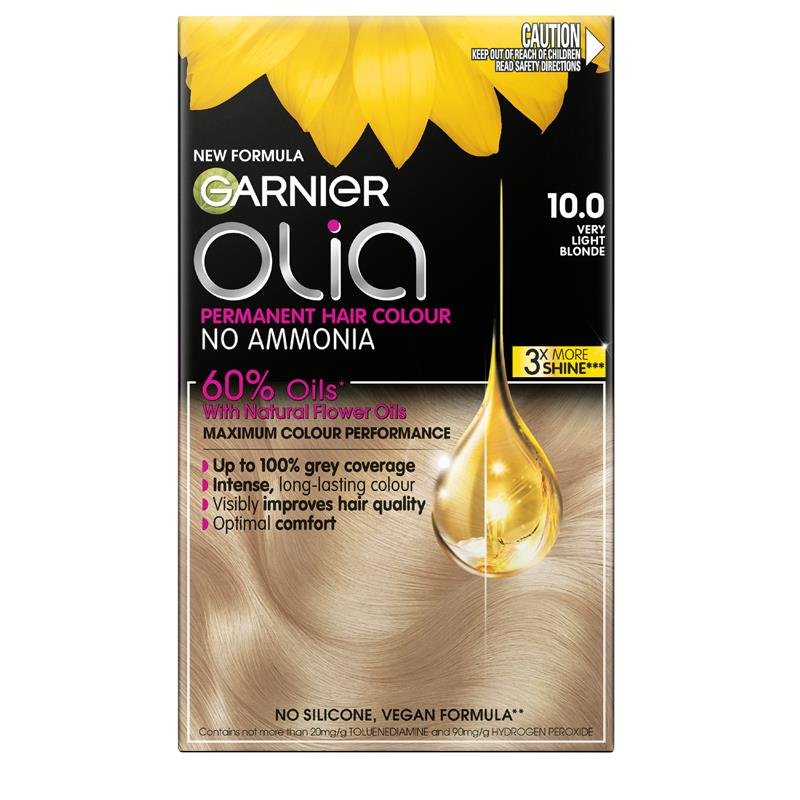 Garnier 卡尼尔 Olia 油润染发膏 10.0 极浅金 无氨