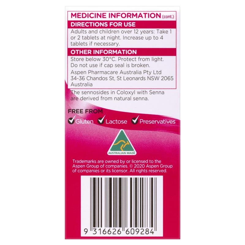 Coloxyl With Senna Tablets 200
