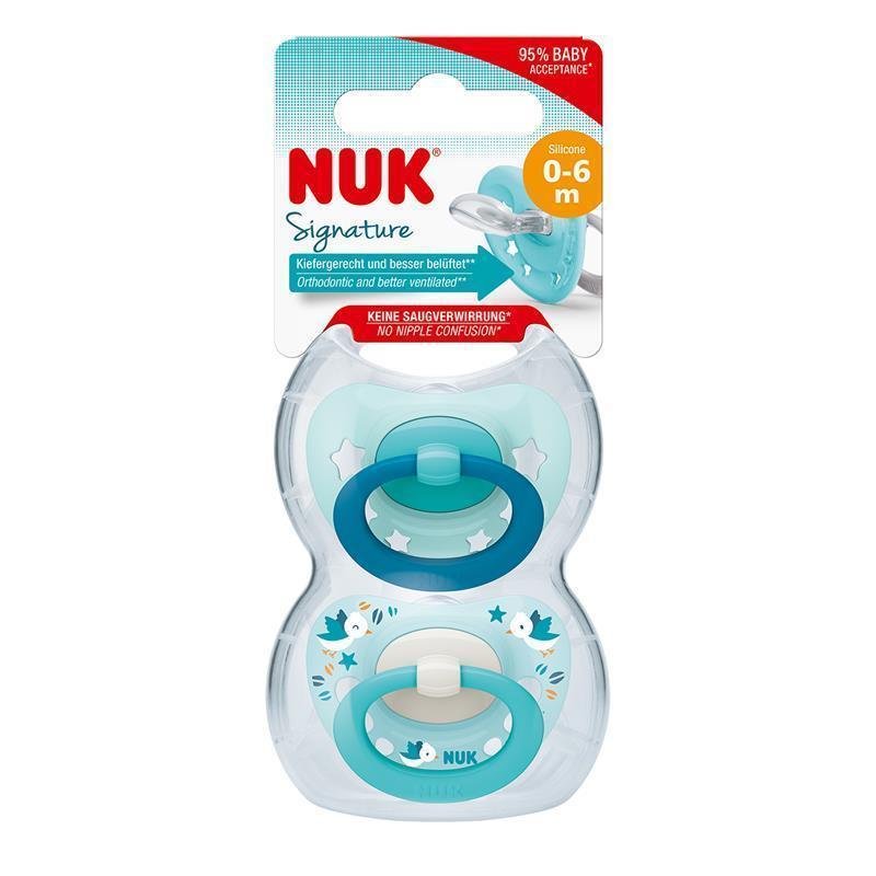 Nuk 安抚奶嘴 硅胶 0-6月 2个装