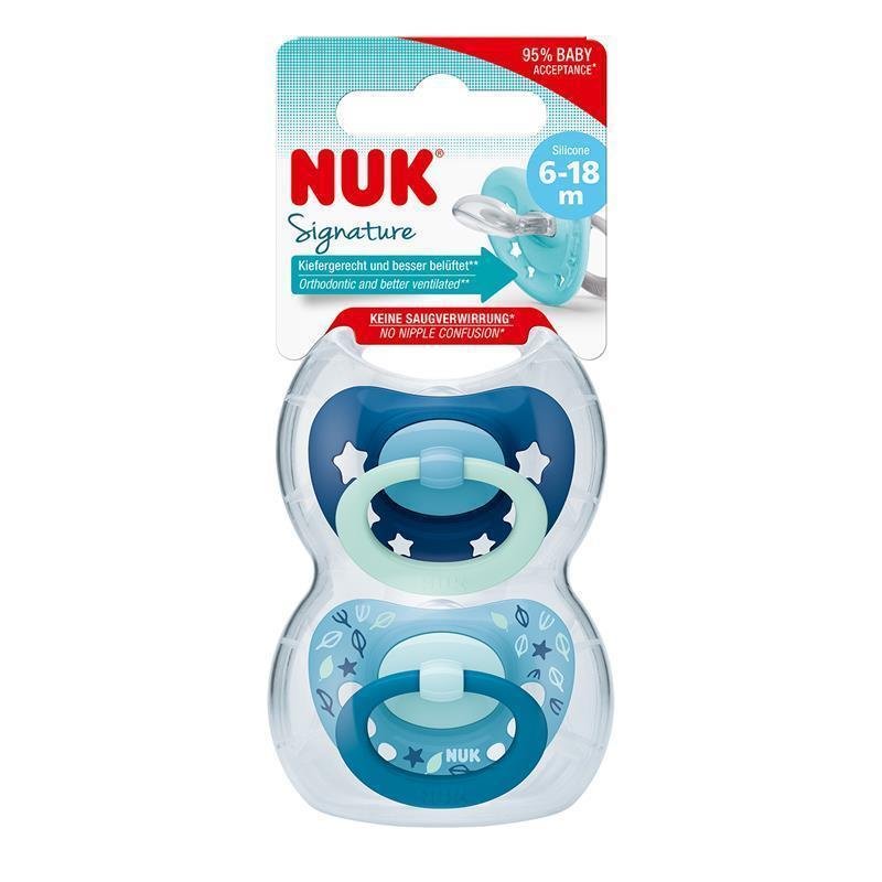 Nuk 安抚奶嘴 硅胶 6-18月 2个装
