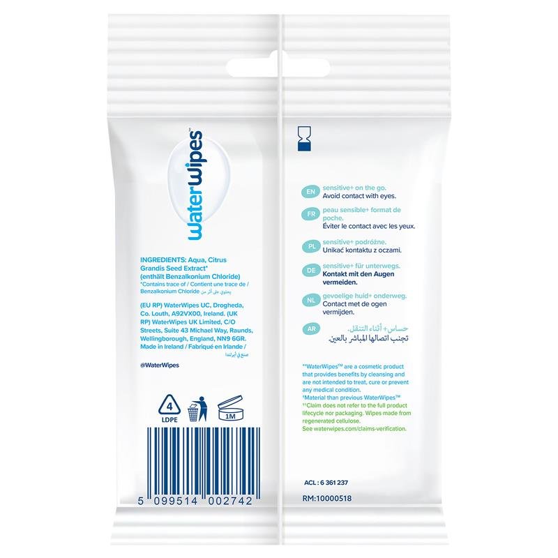 WaterWipes 便携纯水敏感湿巾 10片