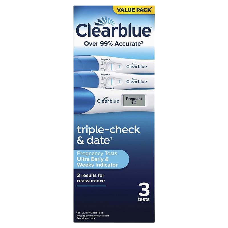 Clearblue 验孕棒 1数字+2普通 3支