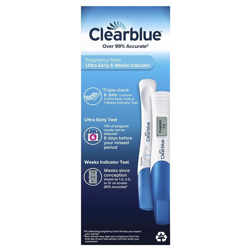 Clearblue 验孕棒 1数字+2普通 3支