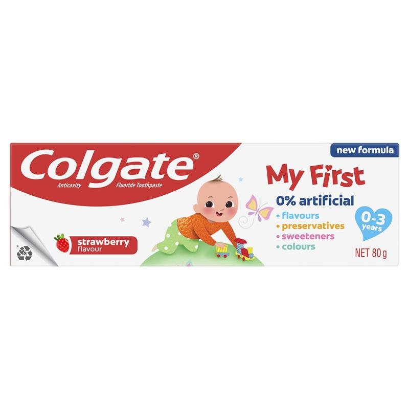 高露洁 Colgate 儿童防蛀牙膏 0-3岁 草莓味 80g