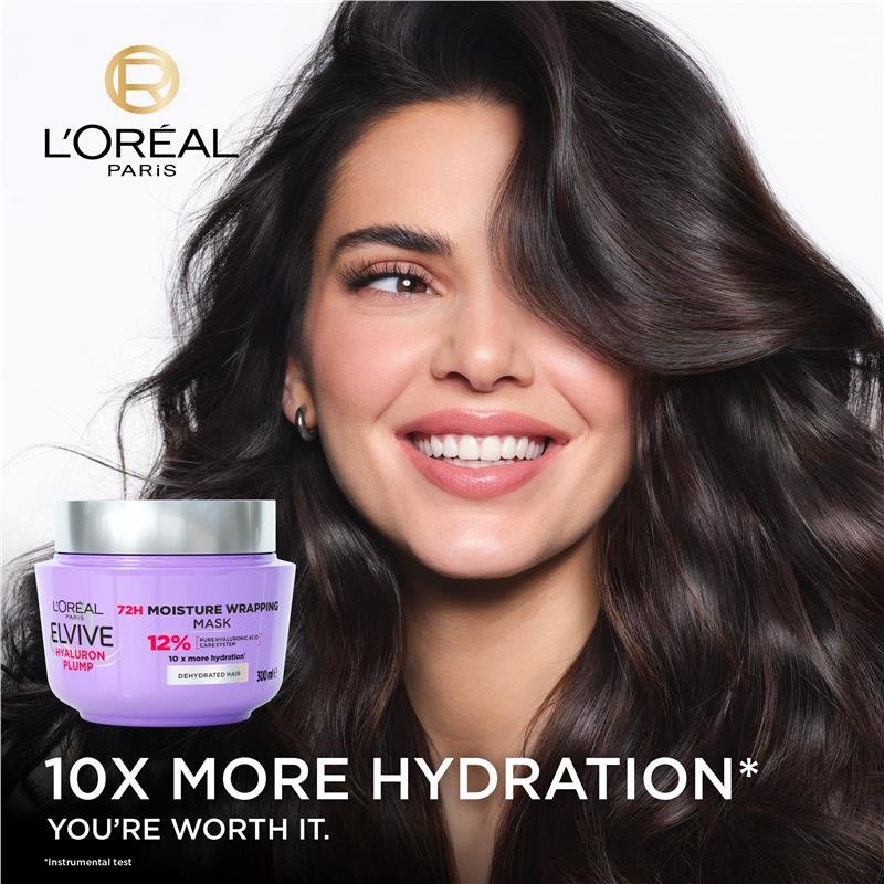 欧莱雅 L'Oreal Elvive 玻尿酸丰盈保湿发膜 300ml