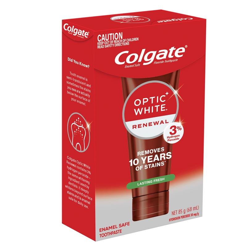 高露洁 Colgate 光感白焕新美白牙膏 持久清新 85g