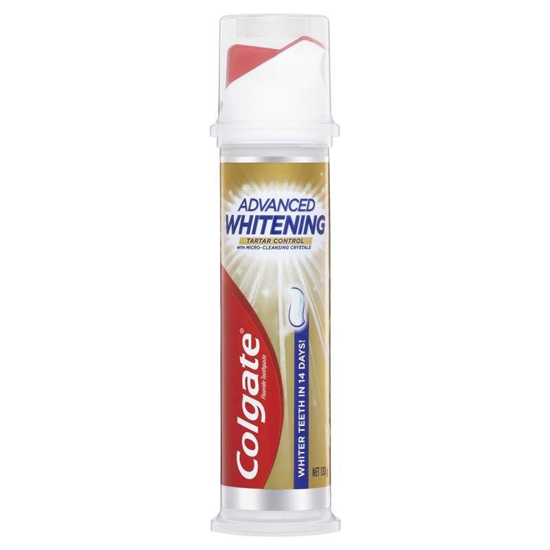 高露洁 Colgate 美白除牙石按压牙膏 130g