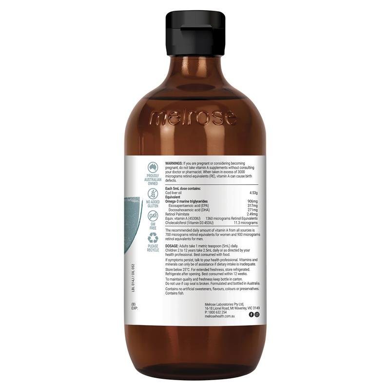 Melrose Omega 鳕鱼肝油 护眼健康 500ml