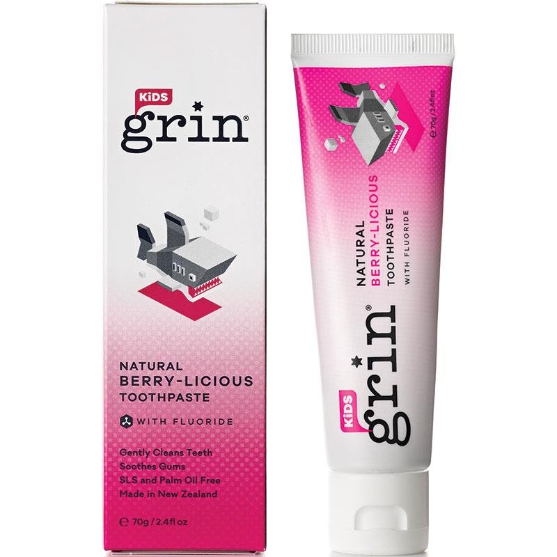 Grin 天然含氟儿童牙膏 浆果味 70g