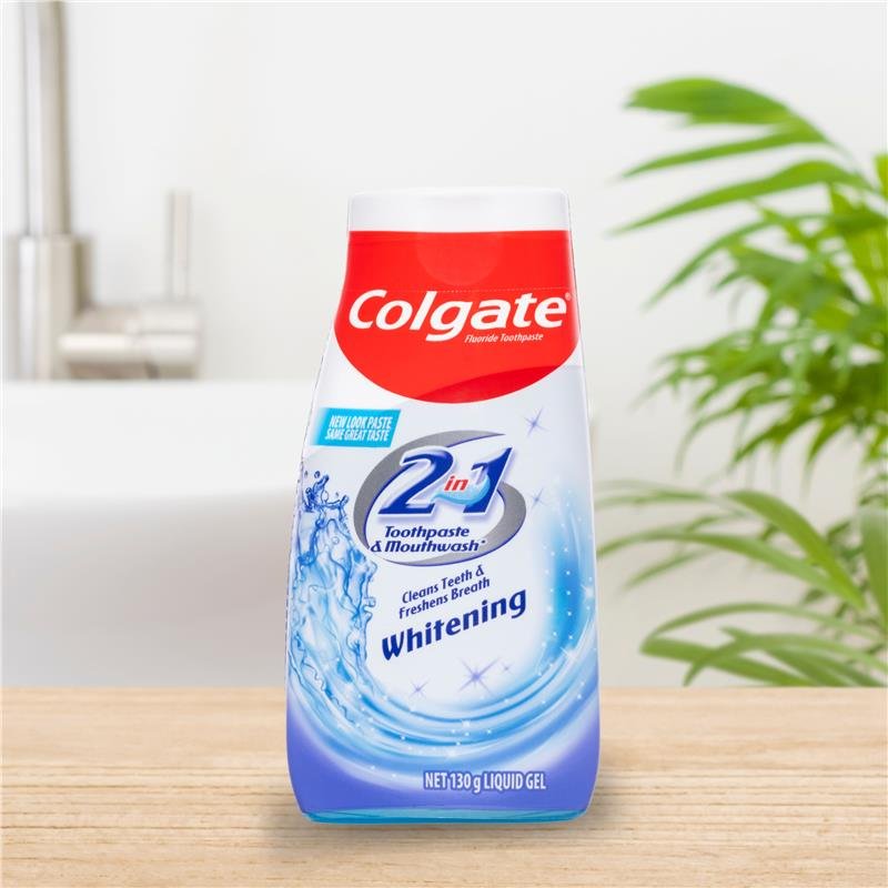 高露洁 Colgate 二合一美白牙膏漱口水 130g