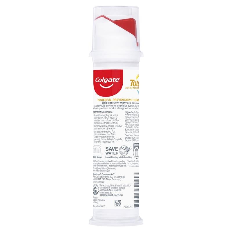 高露洁 Colgate 全效清洁薄荷按压式牙膏 130g