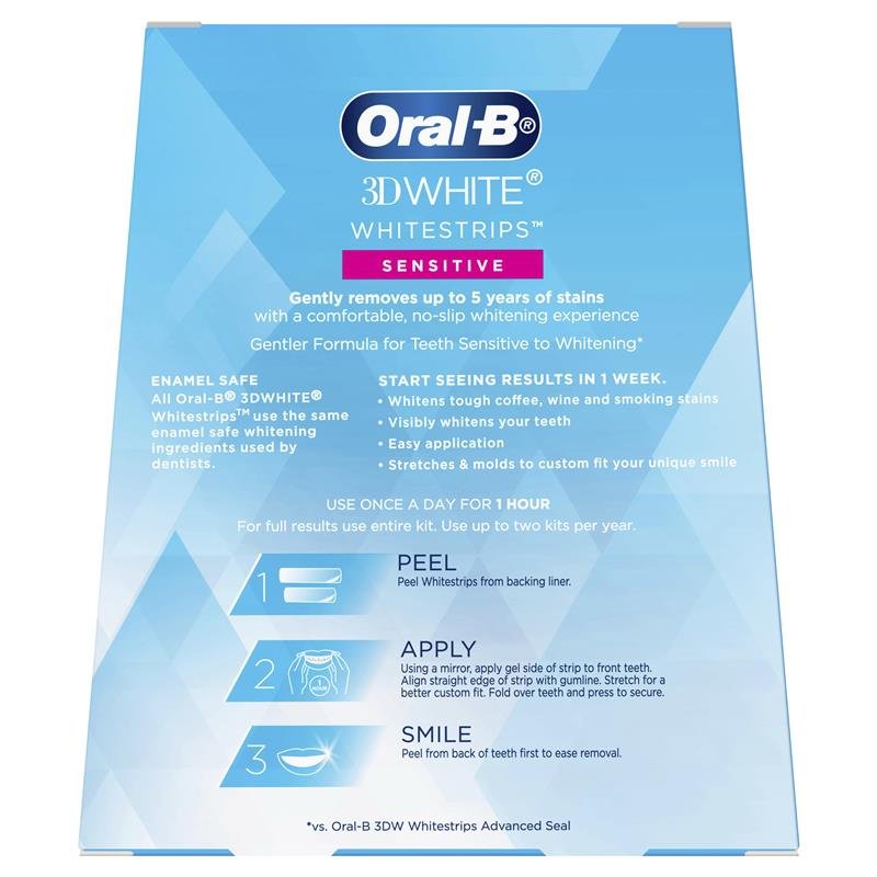 欧乐B Oral-B 3D White 敏感型美白牙贴 14片