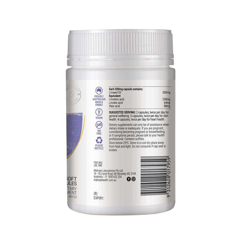 Melrose 有机亚麻籽油胶囊 500mg 240粒