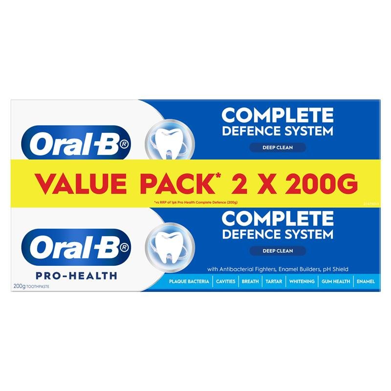 Oral B 欧乐B 深层清洁全效防护牙膏 2×200g 超值装