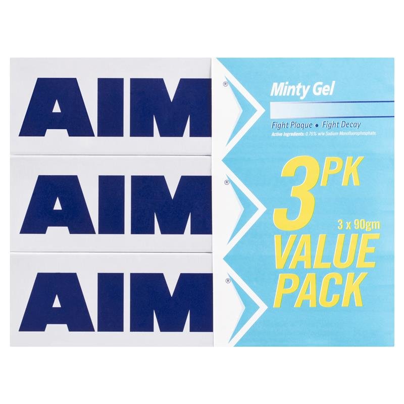 Aim 薄荷凝胶牙膏 3支装