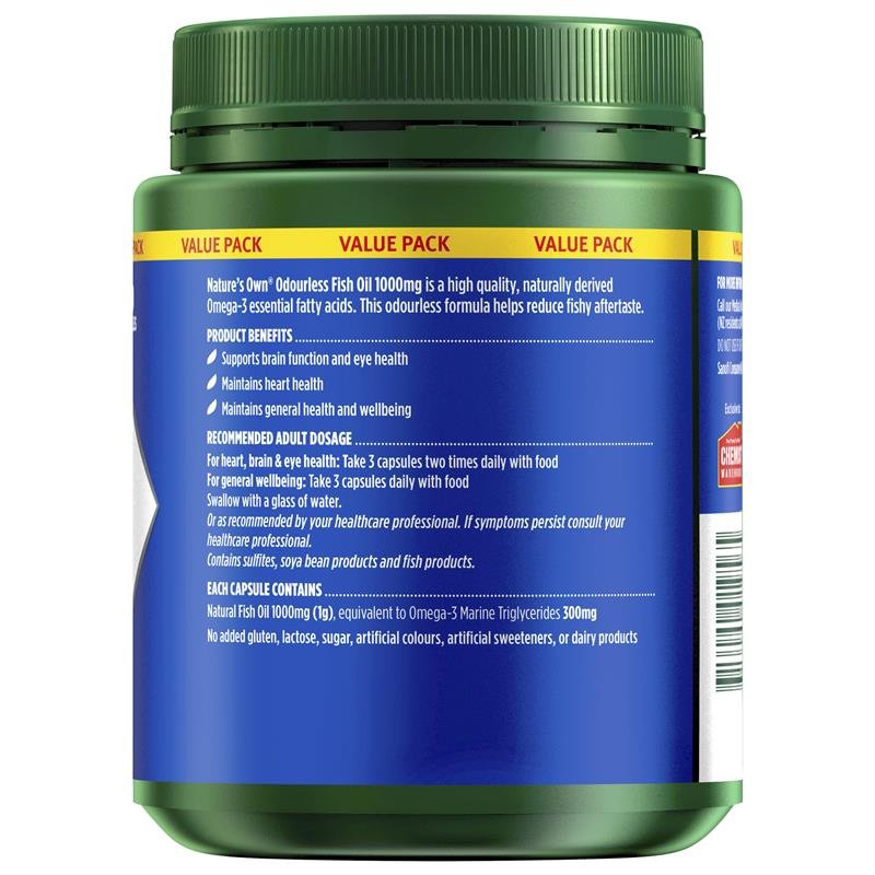 Nature's Own 无腥味鱼油 1000mg 500粒