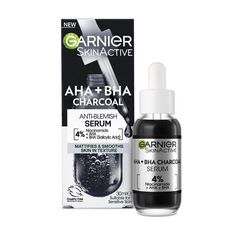 卡尼尔 Garnier 纯净活力AHA+BHA炭黑祛痘精华 30ml