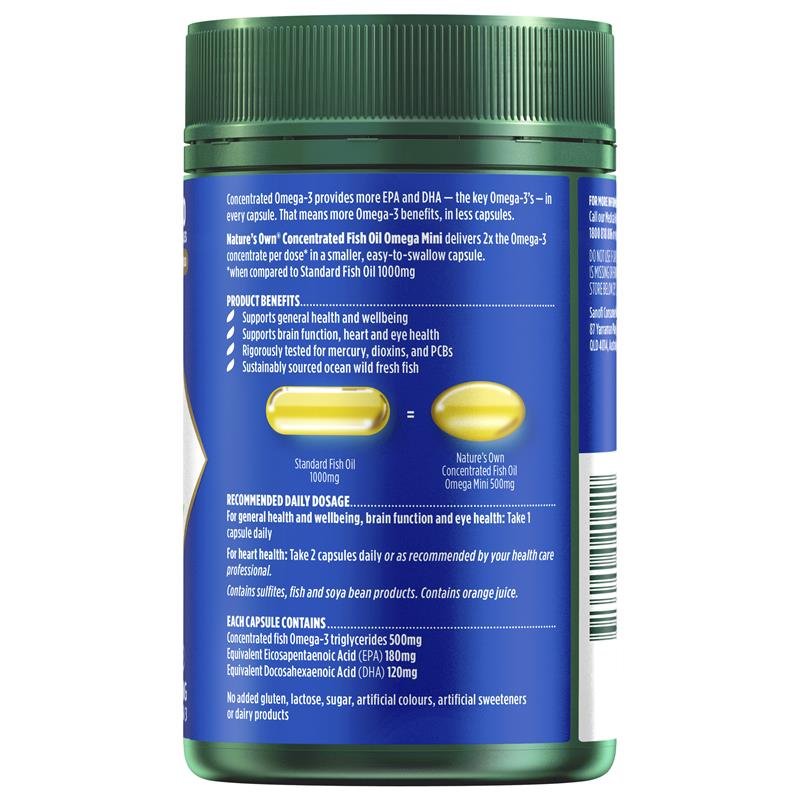 Nature's Own 浓缩鱼油欧米伽迷你胶囊 250粒