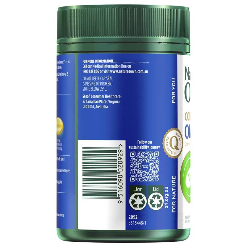 Nature's Own 浓缩鱼油欧米伽迷你胶囊 250粒