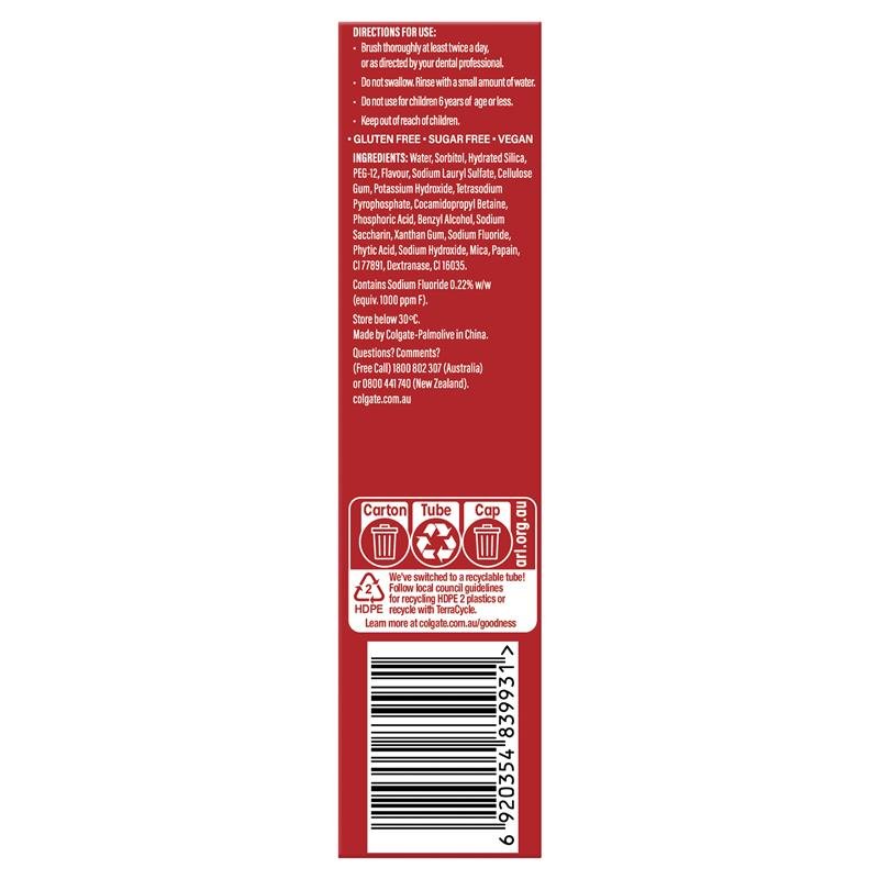 高露洁 Colgate 光感白天然酵素桃子薄荷牙膏 100g