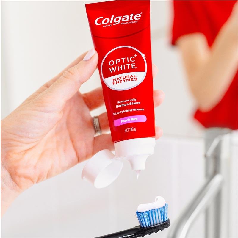 高露洁 Colgate 光感白天然酵素桃子薄荷牙膏 100g