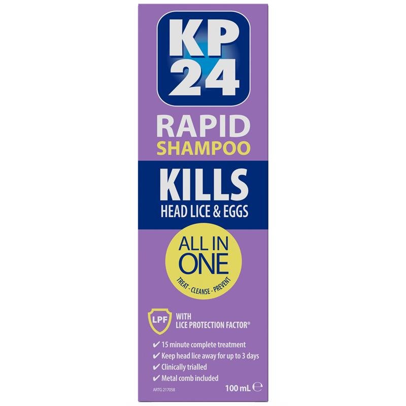 KP24 快速15分钟去头虱洗发水 100ml 含梳子