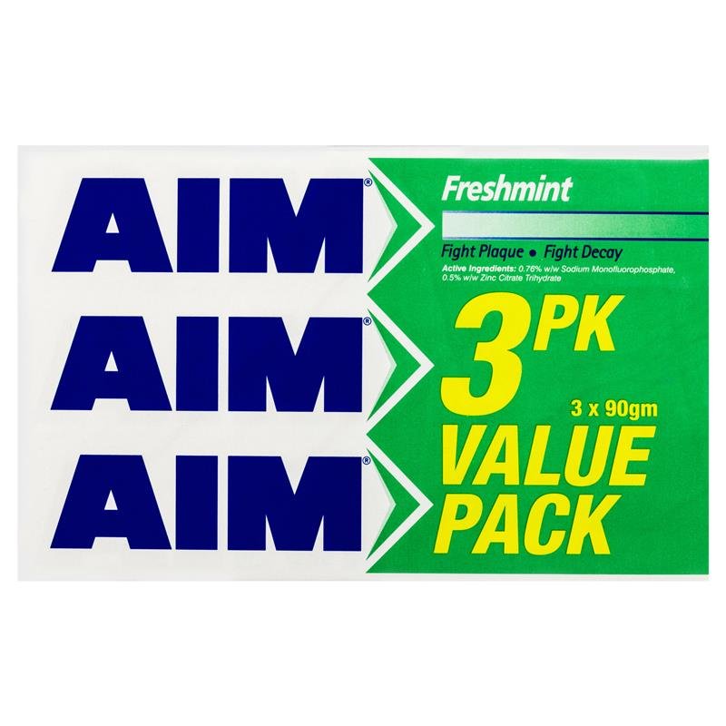 Aim 清新薄荷牙膏 超值3支装
