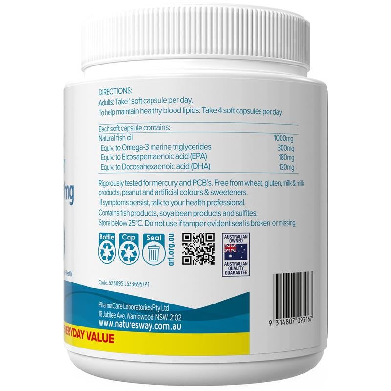 Nature's Way 野生深海鱼油 1000mg 500粒