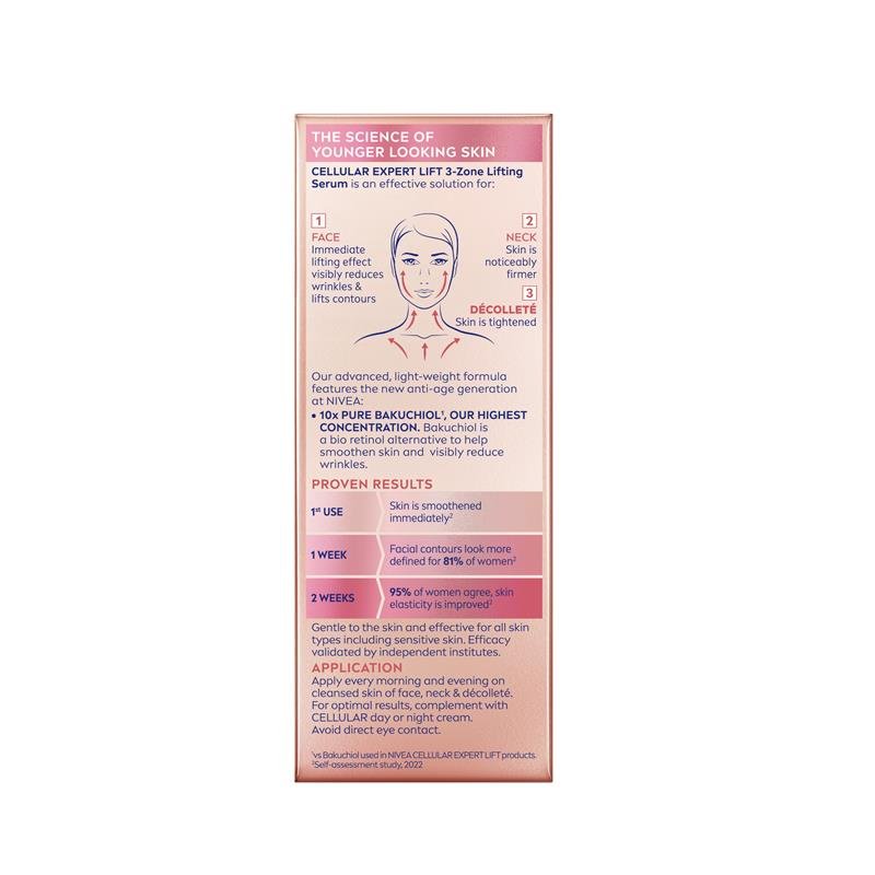 妮维雅 NIVEA 细胞专研补骨脂酚三区紧致提拉精华 30ml