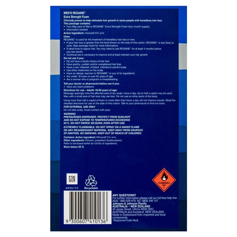 Regaine 男士 5%米诺地尔泡沫生发剂 4×60g