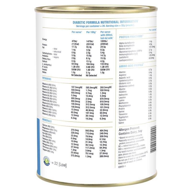 IsoWhey 临床营养糖尿病配方奶昔 巧克力味 640g