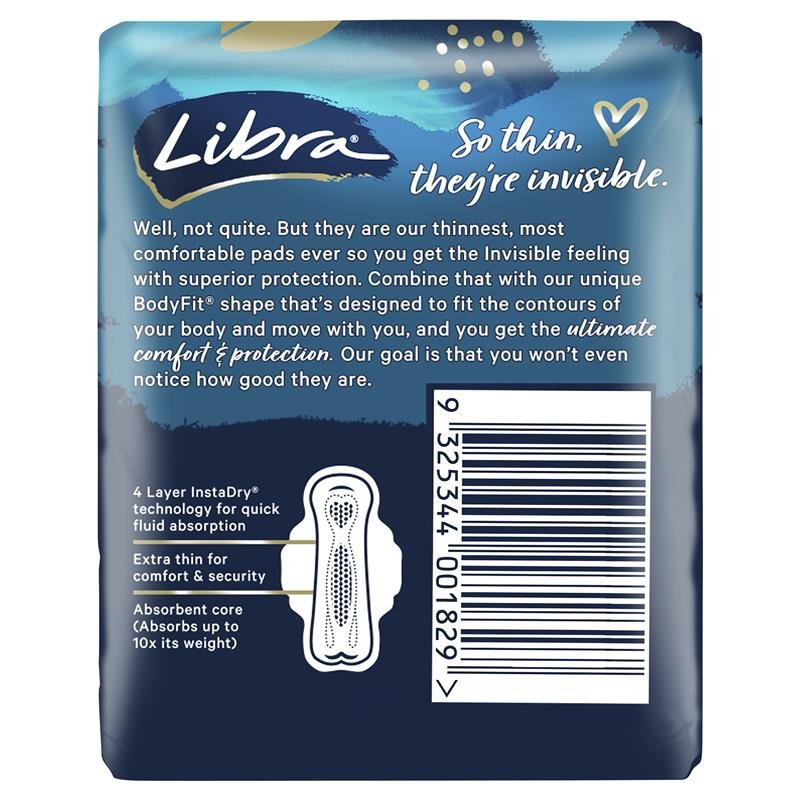 Libra 隐形贴合护翼卫生巾 加大 10片