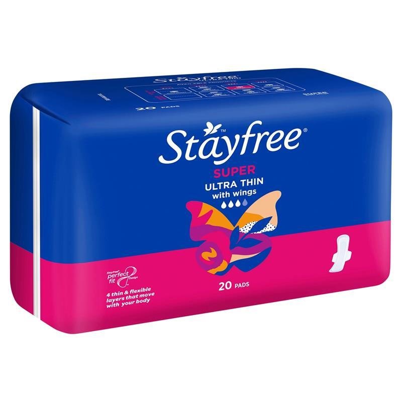 Stayfree 超薄超大流量护翼卫生巾 20片