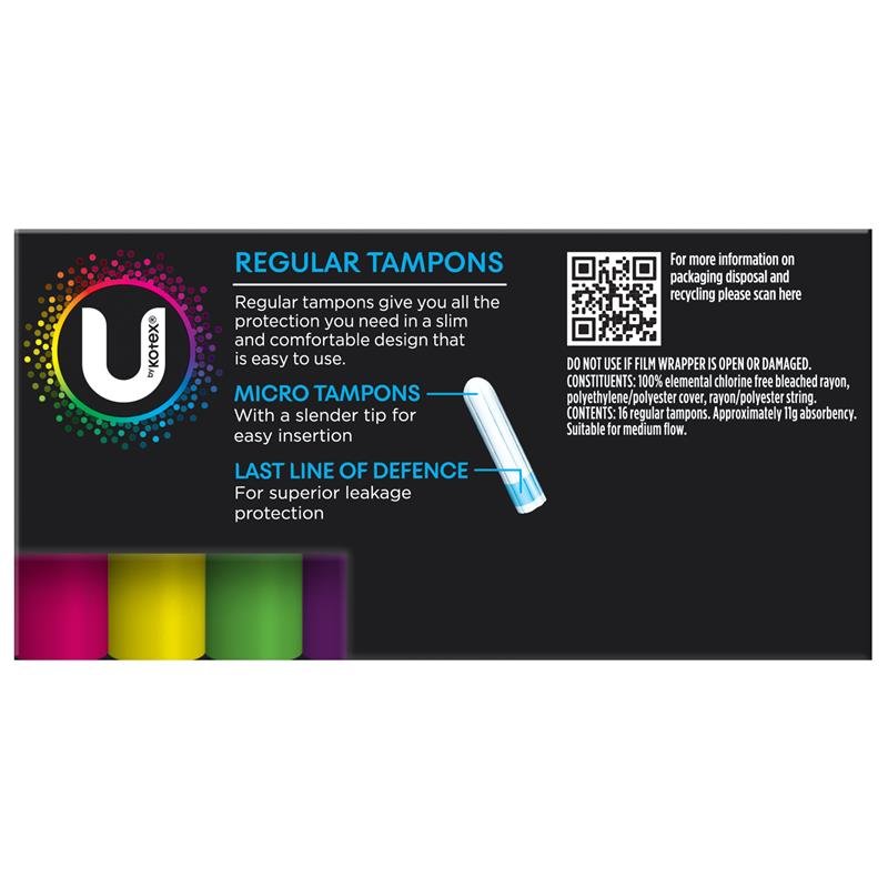 U by Kotex 高洁丝 普通流量卫生棉条 16支