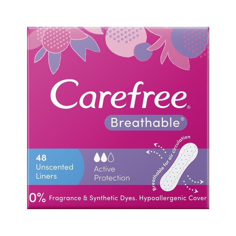 Carefree 娇爽 透气无香卫生护垫 48片