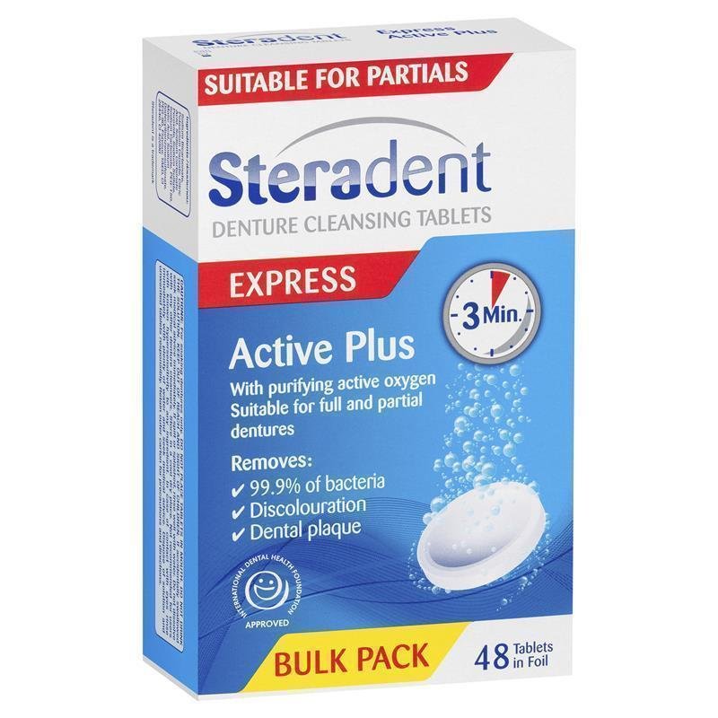 Steradent Active Plus 假牙清洁泡腾片 48片